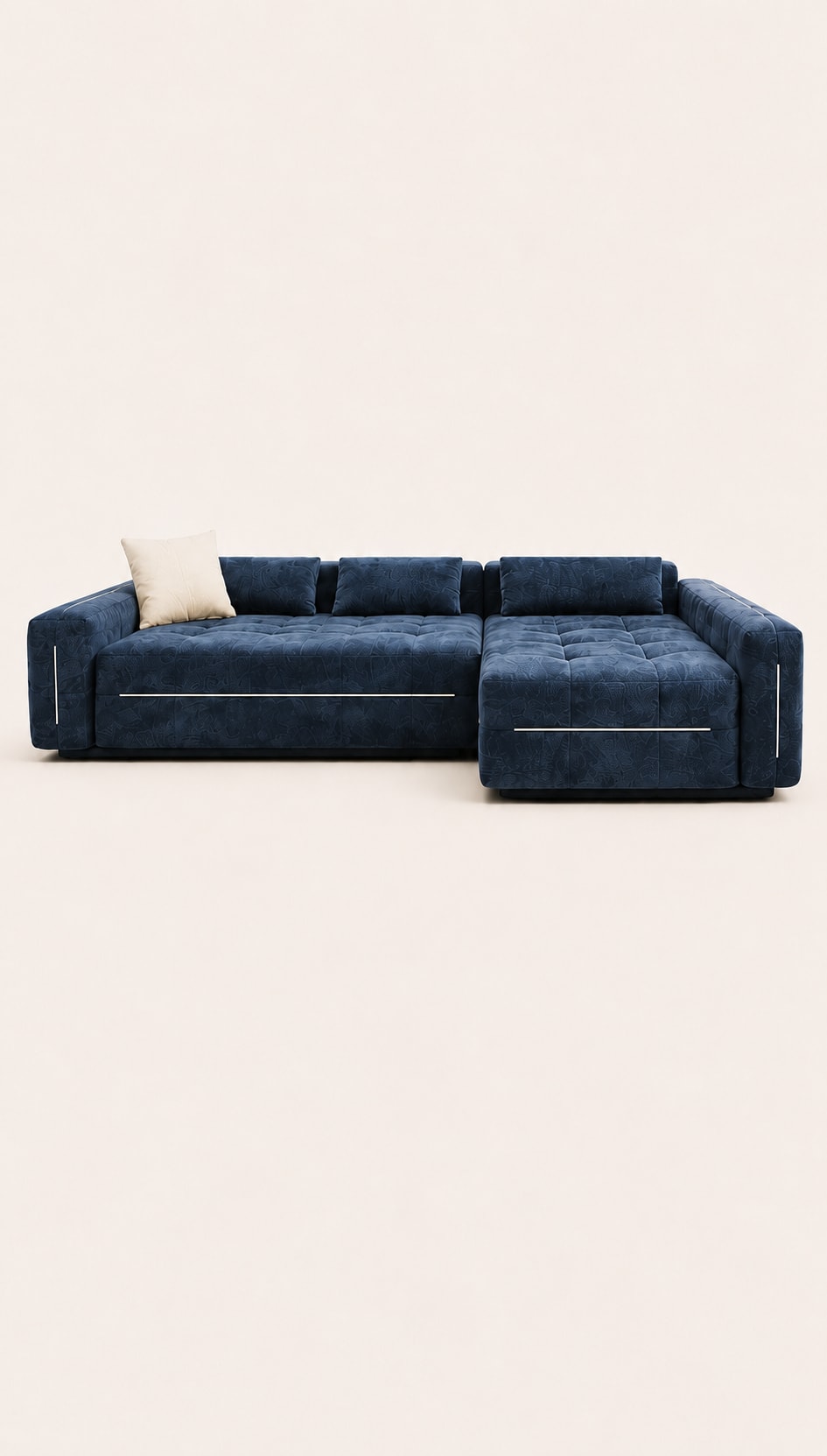 Navy Chaise Sectional